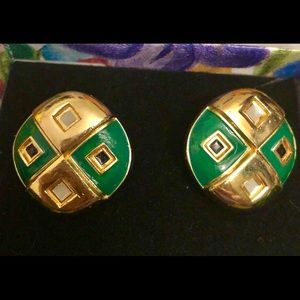 LANVIN PARIS vintage clip on earrings